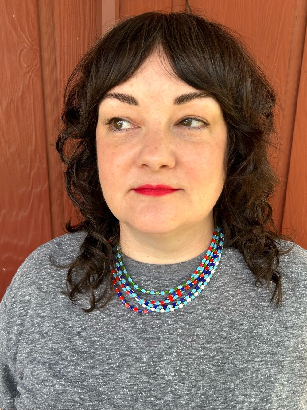 Blue & Red necklace - Picture 2 of 5